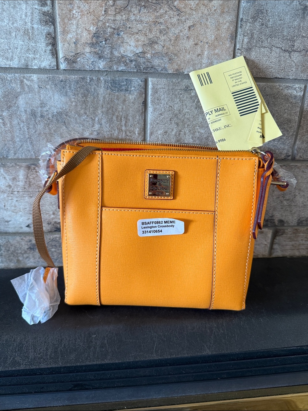 Dooney & Bourke Lexi Orange Leather Crossbody